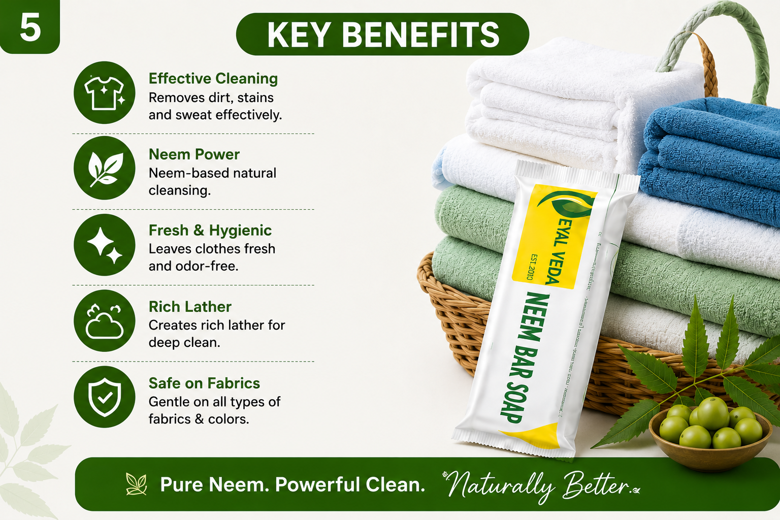 Neem bar soap(laundry bar)