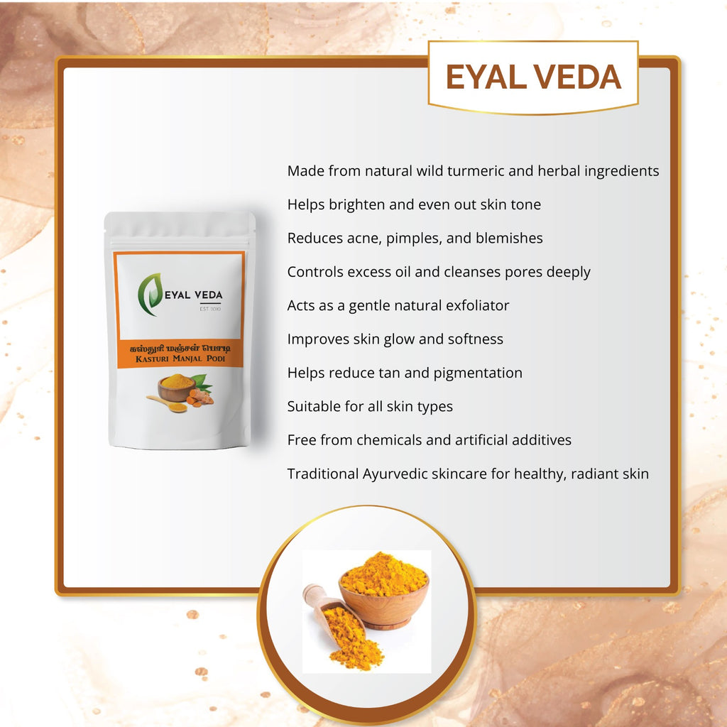 Eyal Veda Kasturi Manjal powder anti blemish skincare product