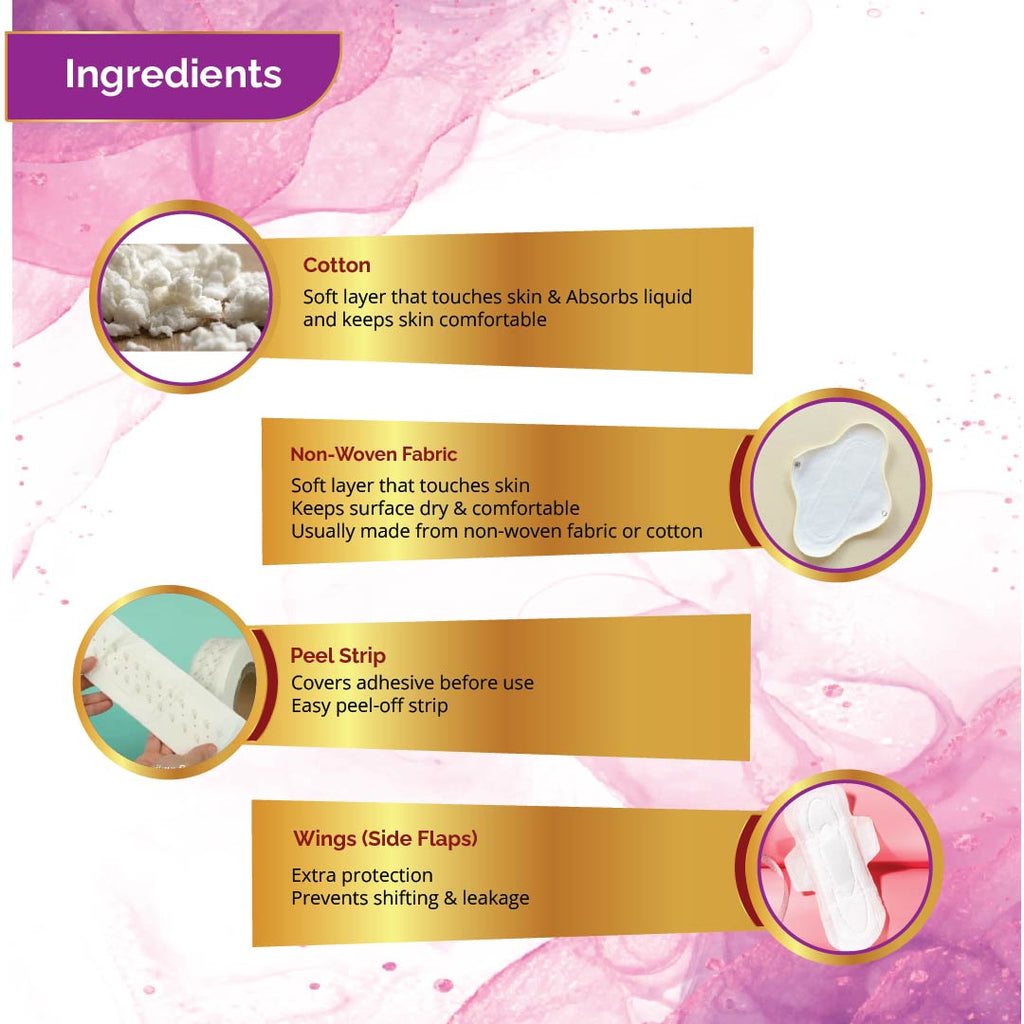 ultra soft cotton pads for comfortable period care