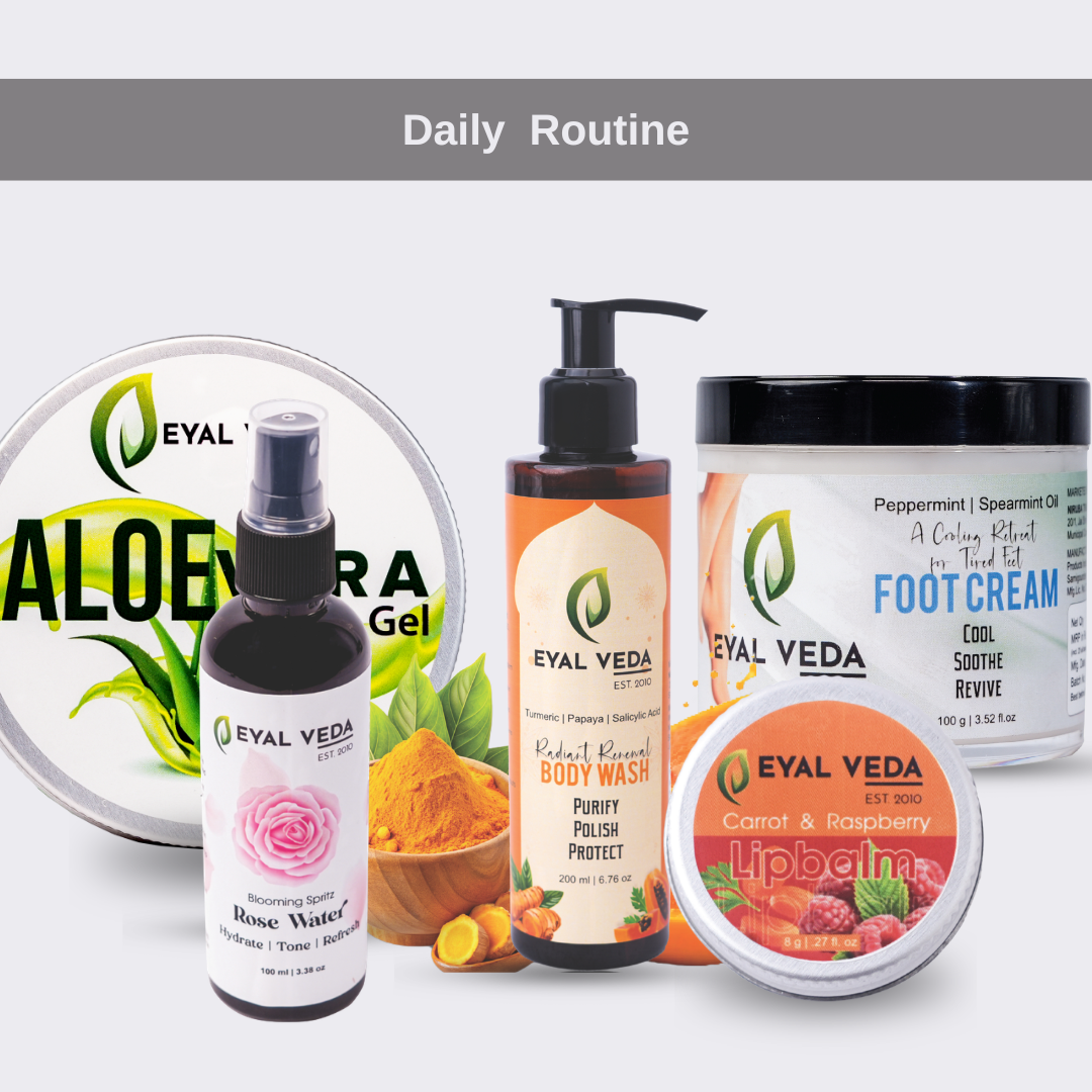 Natural Daily Skin Care Combo Kit for Clean Hydrated and Healthy Skin EYAL VEDA