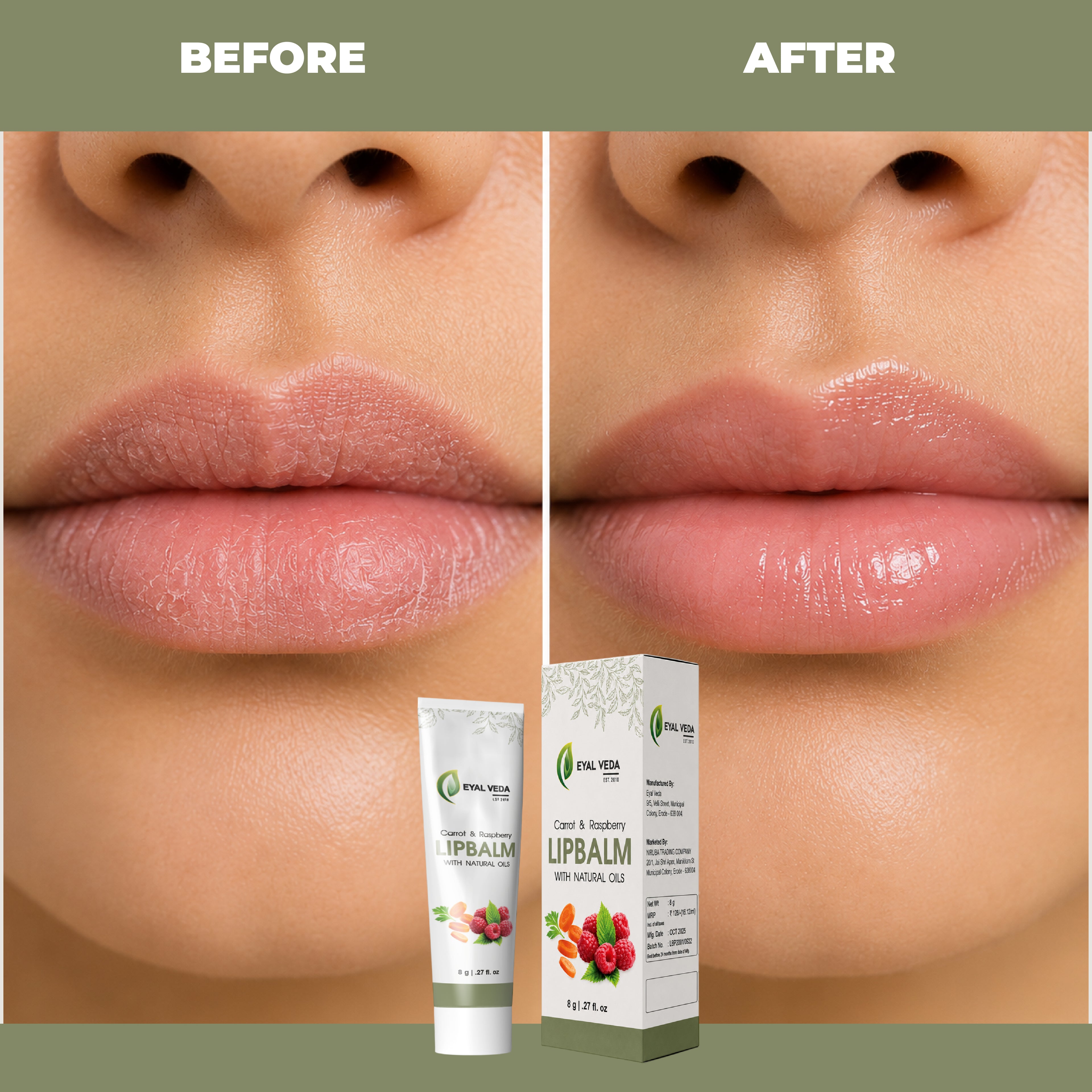 Carrot & Raspberry Lip balm