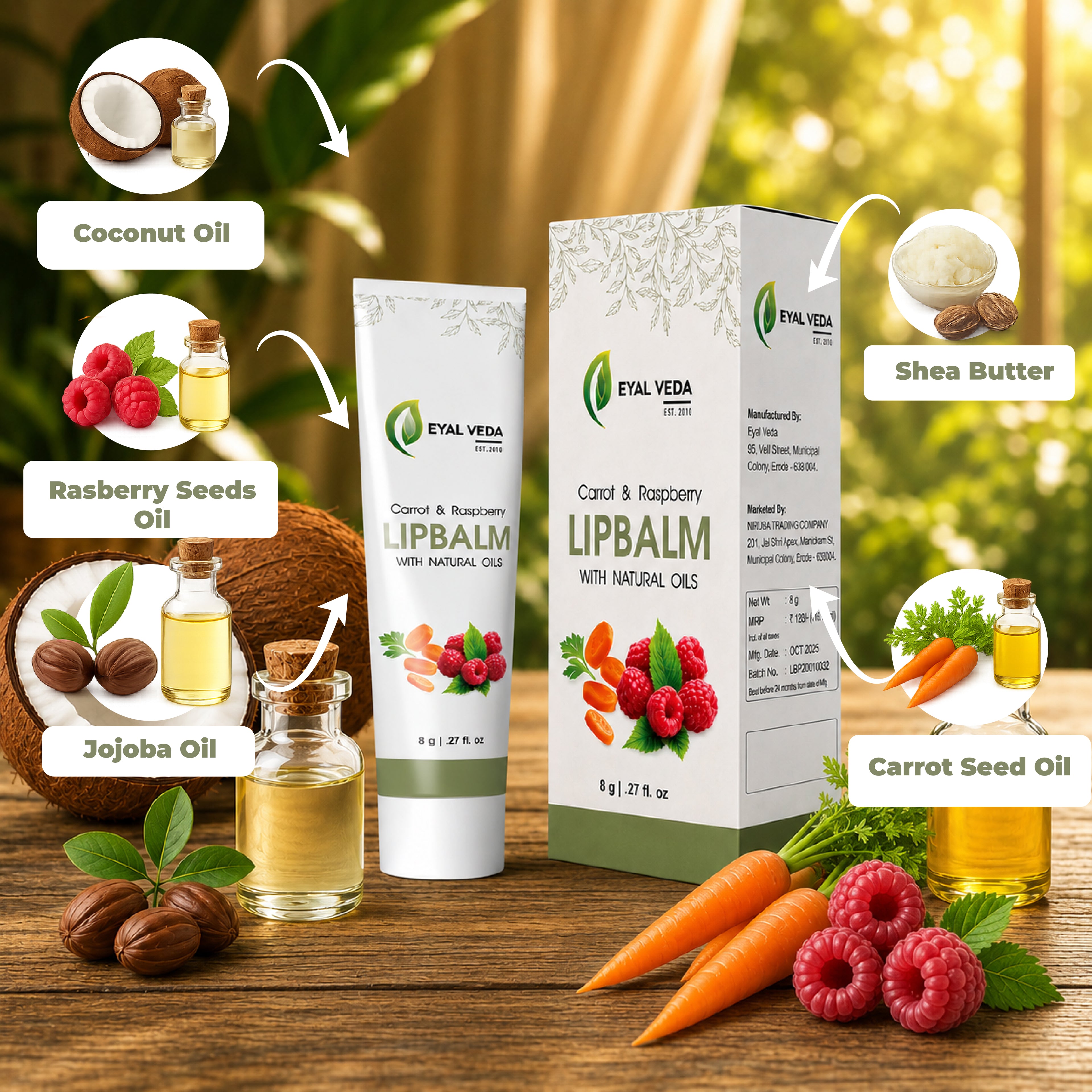 Carrot & Raspberry Lip balm