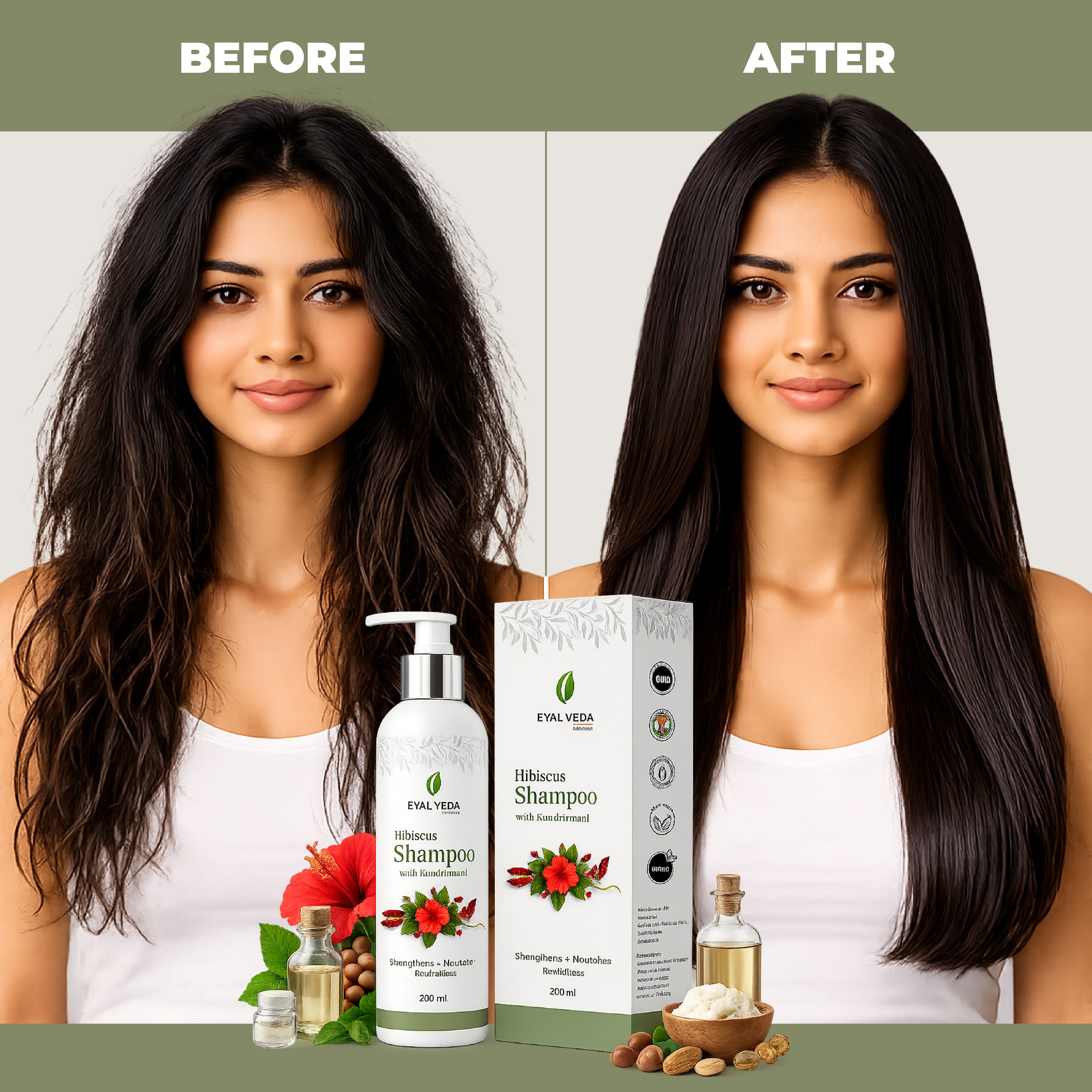 Hibiscus with Kundrinmani Shampoo