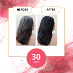 Before and after results of hibiscus powder for hair growth and hair fall control