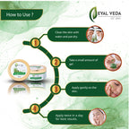 Step-by-step application guide for using Kuppaimeni gel on the face.