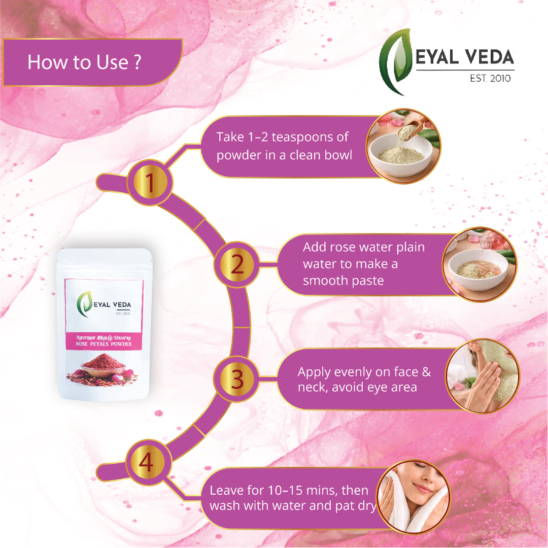 How to use rose petal powder for face pack and natural skincare routine