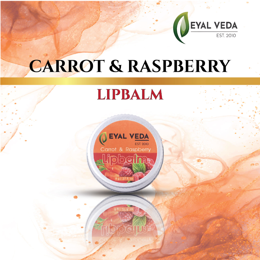 Carrot & Raspberry Lip Balm for Pink Lips & Pigmentation