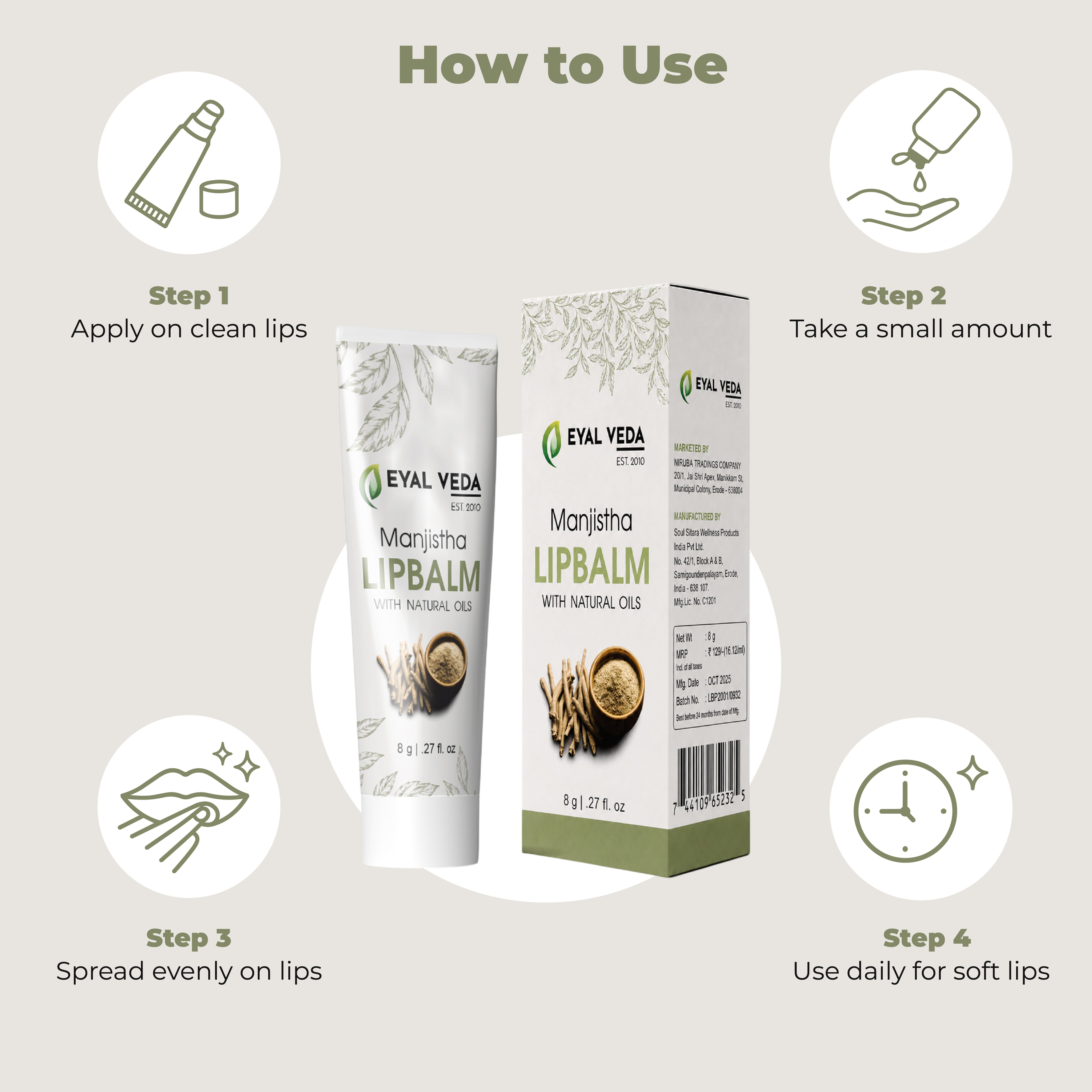 Manjistha Lip Balm