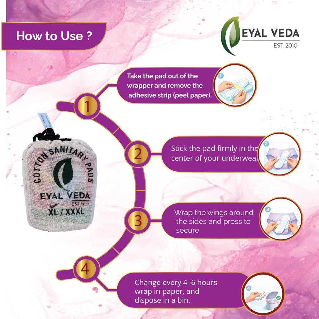 eco friendly cotton menstrual pads packaging